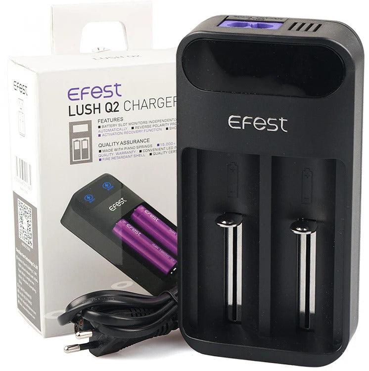 Efest LUSH Q2 Dual Slot Charger - Shop Shefa