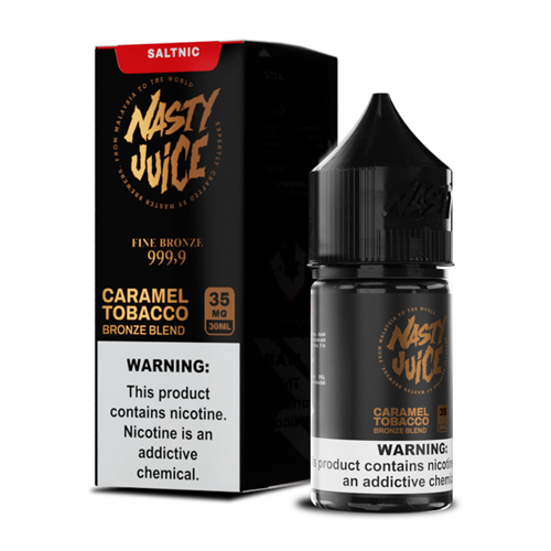 Nasty Juice Salt Bronze Blend Caramel Tobacco 30ML - Shop Shefa