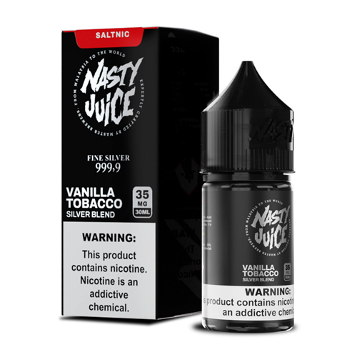 Nasty Juice Salt Silver Blend Vanilla Tobacco 30ML - Shop Shefa