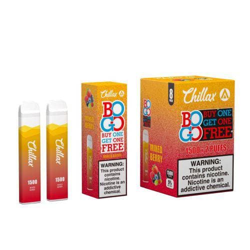 Chillax Disposable Vape Device - 1 Box - 5% / Mixed Berry