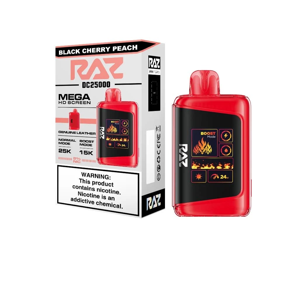 Raz DC25000 Disposable Vape Device - Black Cherry Peach