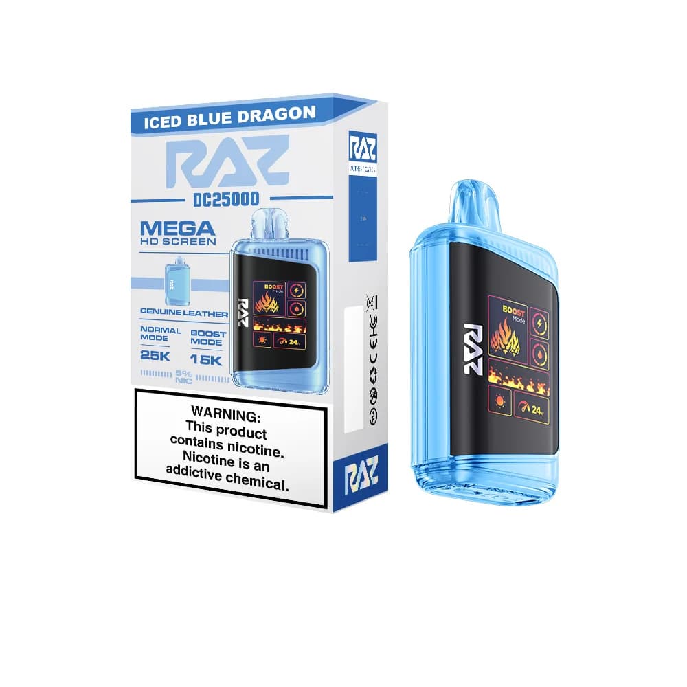 Raz DC25000 Disposable Vape Device - Iced Blue Dragon