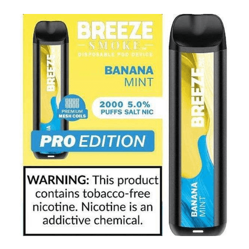 Breeze Pro Edition Disposable Vape Device - Banana Mint