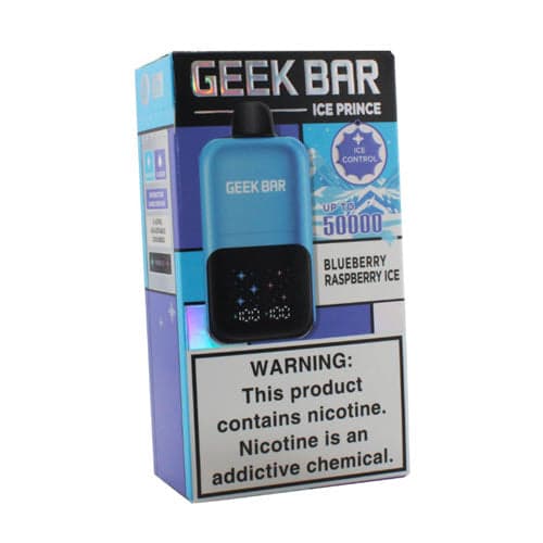 Geek Bar Ice Prince 50K Disposable Vape Device - Blueberry Raspberry Ice