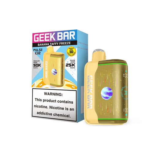 Geek Bar Pulse X 2 50K Disposable Vape Device - Banana Taffy Freeze