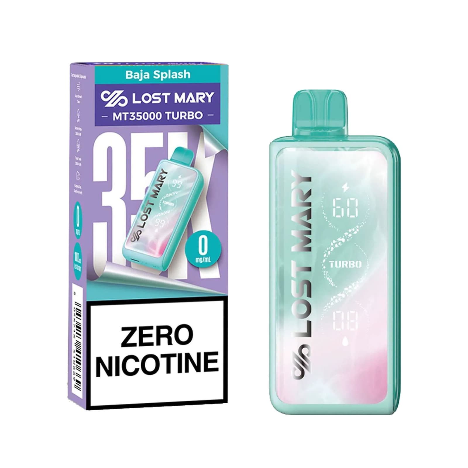 Lost Mary MT35K Turbo ZERO 0% Disposable Vape Device