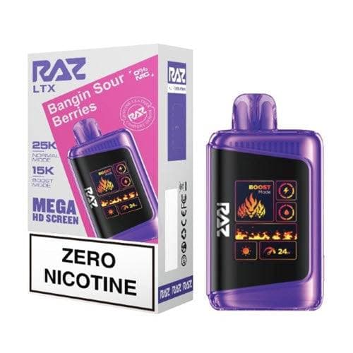 Raz DC25000 ZERO 0% Disposable Vape Device - Bangin Sour Berries