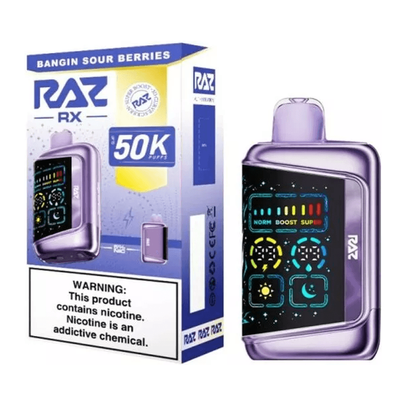 Raz RX 50K Disposable Vape Device - Bangin Sour Berries