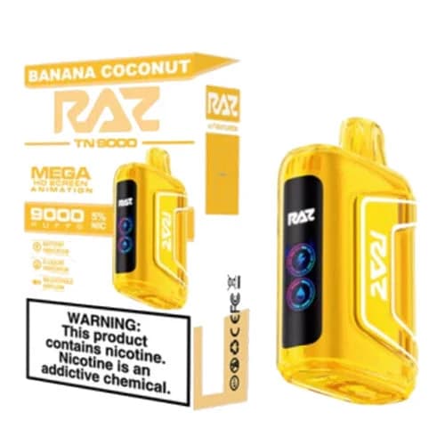 Raz TN9000 Disposable Vape Device - Banana Coconut