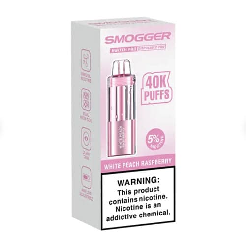 Smogger Switch Pro 40K Disposable Vape Pods - White Peach Raspberry