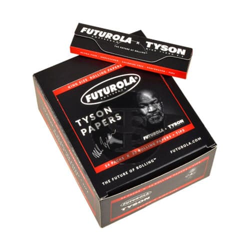 Tyson 2.0 x Futurola Premium King Size Rolling Papers + Tips - 24 Pack