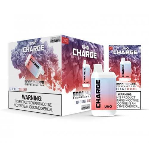 Uno CHARGE Disposable Vape Device - Blue Razz Slushie
