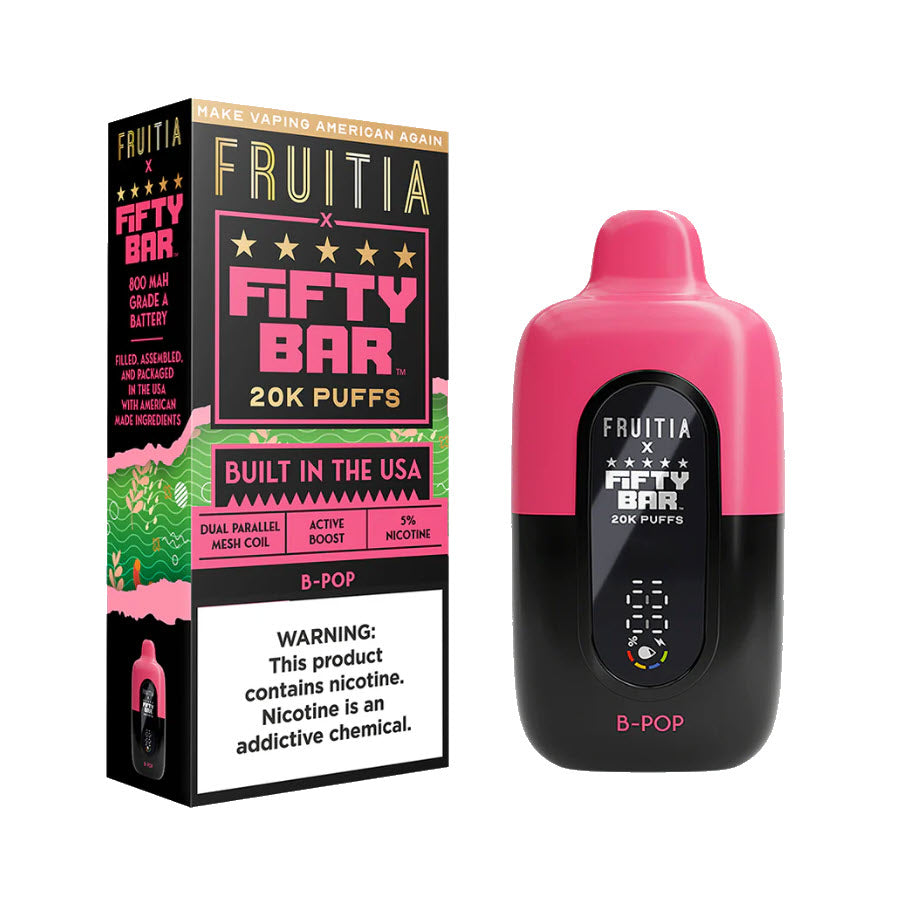 Fifty Bar x Fruitia 20000 Puffs Disposable Vape Device - Shop Shefa