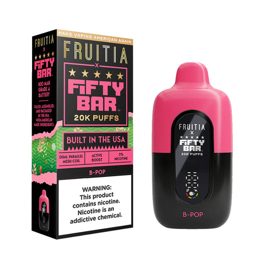 Fifty Bar x Fruitia 20000 Puffs Disposable Vape Device - Shop Shefa