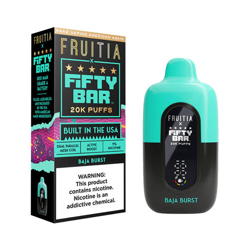 Fifty Bar x Fruitia 20000 Puffs Disposable Vape Device - Shop Shefa