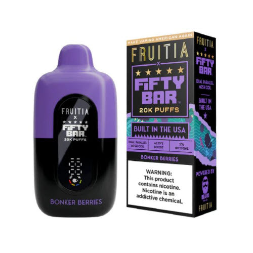 Fifty Bar x Fruitia 20000 Puffs Disposable Vape Device - Shop Shefa