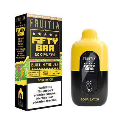 Fifty Bar x Fruitia 20000 Puffs Disposable Vape Device - Shop Shefa