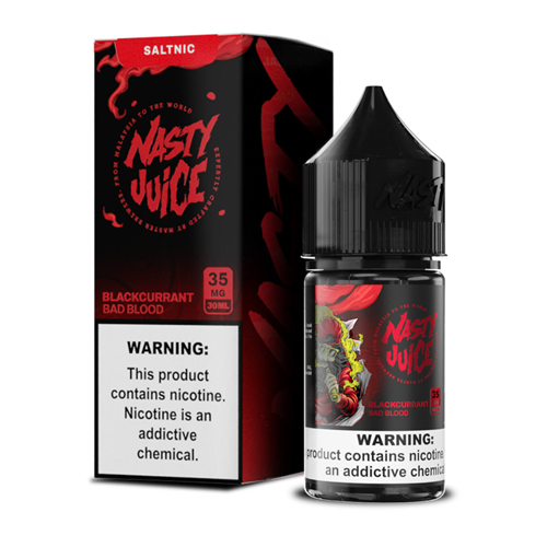 Nasty Juice Salt Blackcurrant Bad Blood 30ML - Shop Shefa