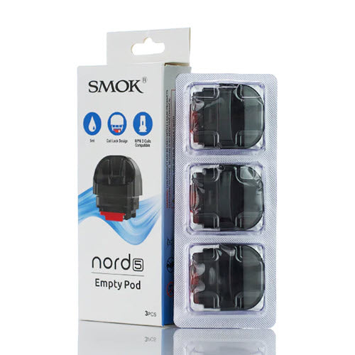 SMOK Nord 5 Empty Replacement Pods - 3PK - Shop Shefa