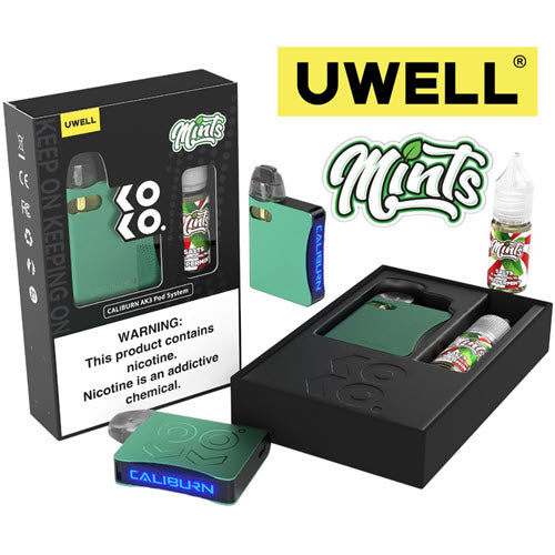 Uwell Caliburn AK3 Pod Kit & Salt 10mL | Uwell Pod Kit System Bundle - Shop Shefa
