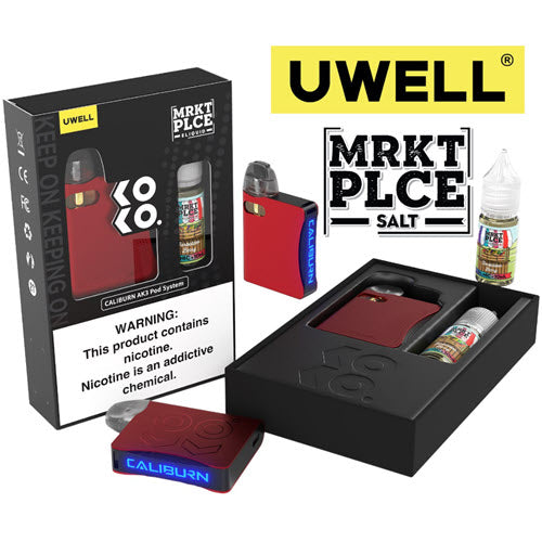 Uwell Caliburn AK3 Pod Kit & Salt 10mL | Uwell Pod Kit System Bundle - Shop Shefa