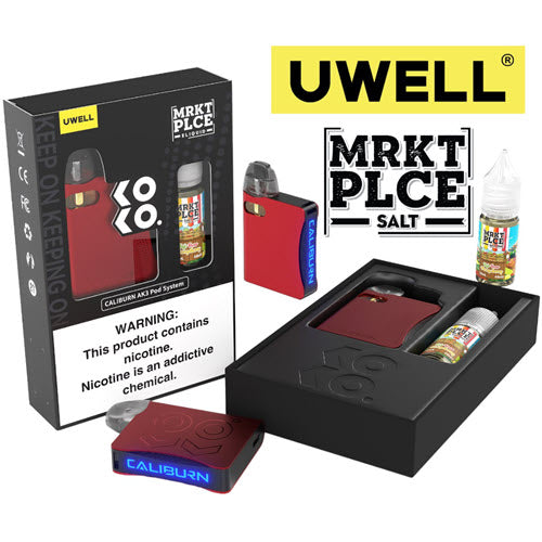 Uwell Caliburn AK3 Pod Kit & Salt 10mL | Uwell Pod Kit System Bundle - Shop Shefa