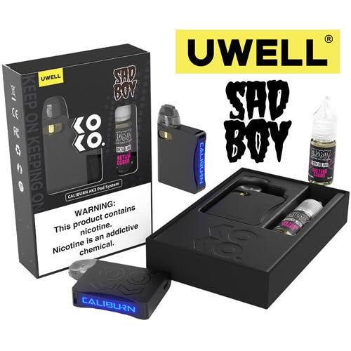 Uwell Caliburn AK3 Pod Kit & Salt 10mL | Uwell Pod Kit System Bundle - Shop Shefa