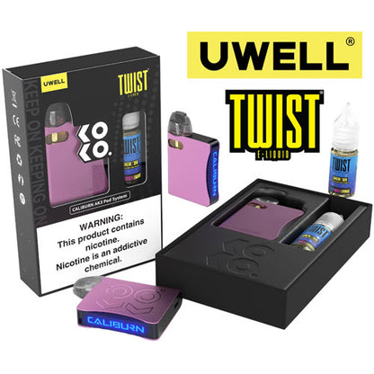 Uwell Caliburn AK3 Pod Kit & Salt 10mL | Uwell Pod Kit System Bundle - Shop Shefa