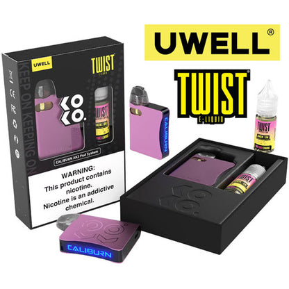 Uwell Caliburn AK3 Pod Kit & Salt 10mL | Uwell Pod Kit System Bundle - Shop Shefa