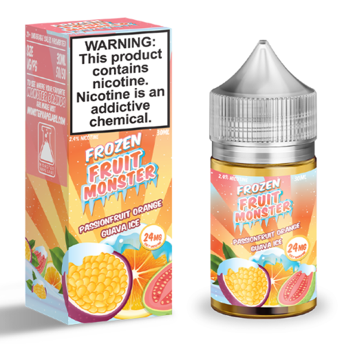 Frozen Fruit Monster Passionfruit Orange Guava Ice Salt 30ML - Shop Shefa