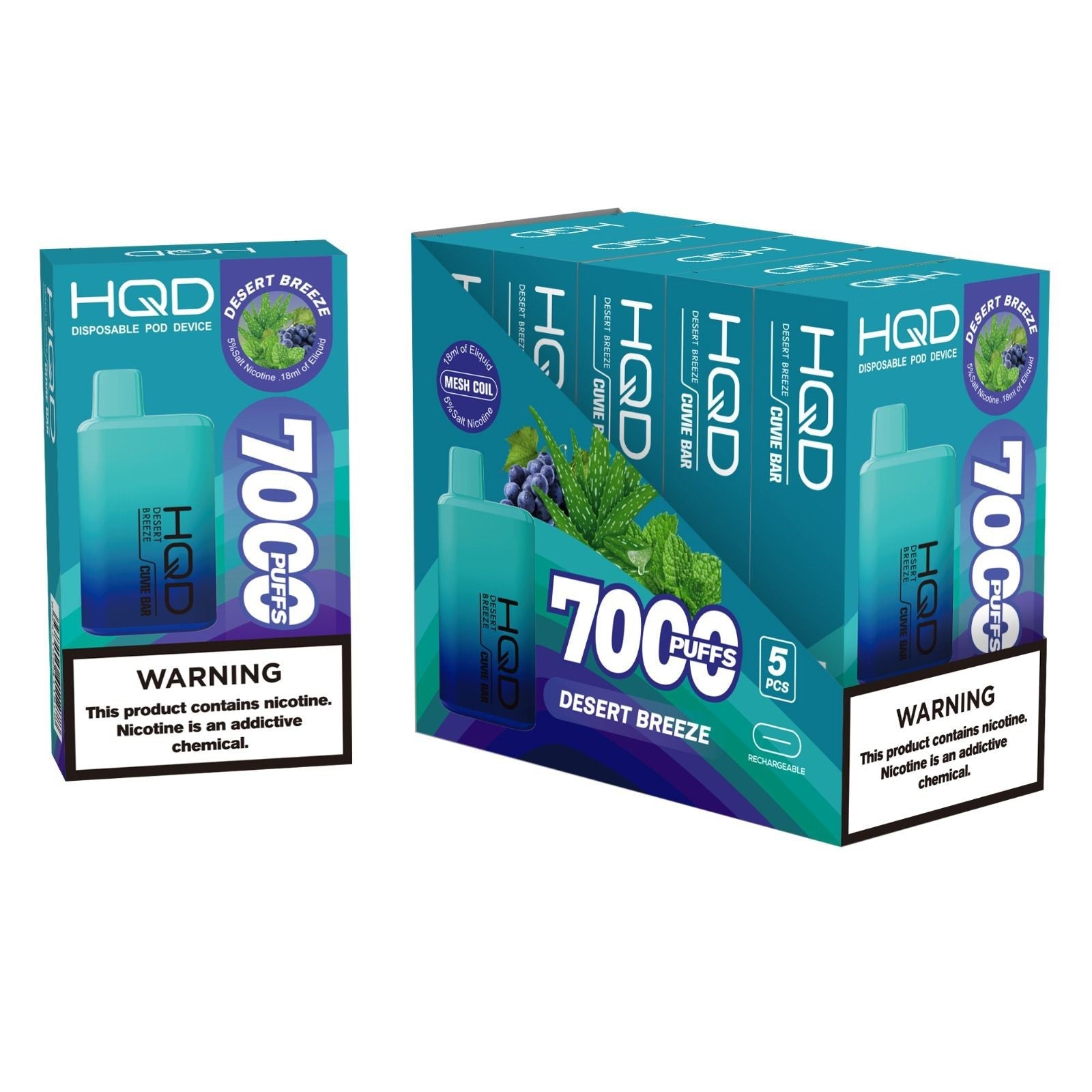 HQD Cuvie Bar Disposable Vape Device - 6PCS - Shop Shefa