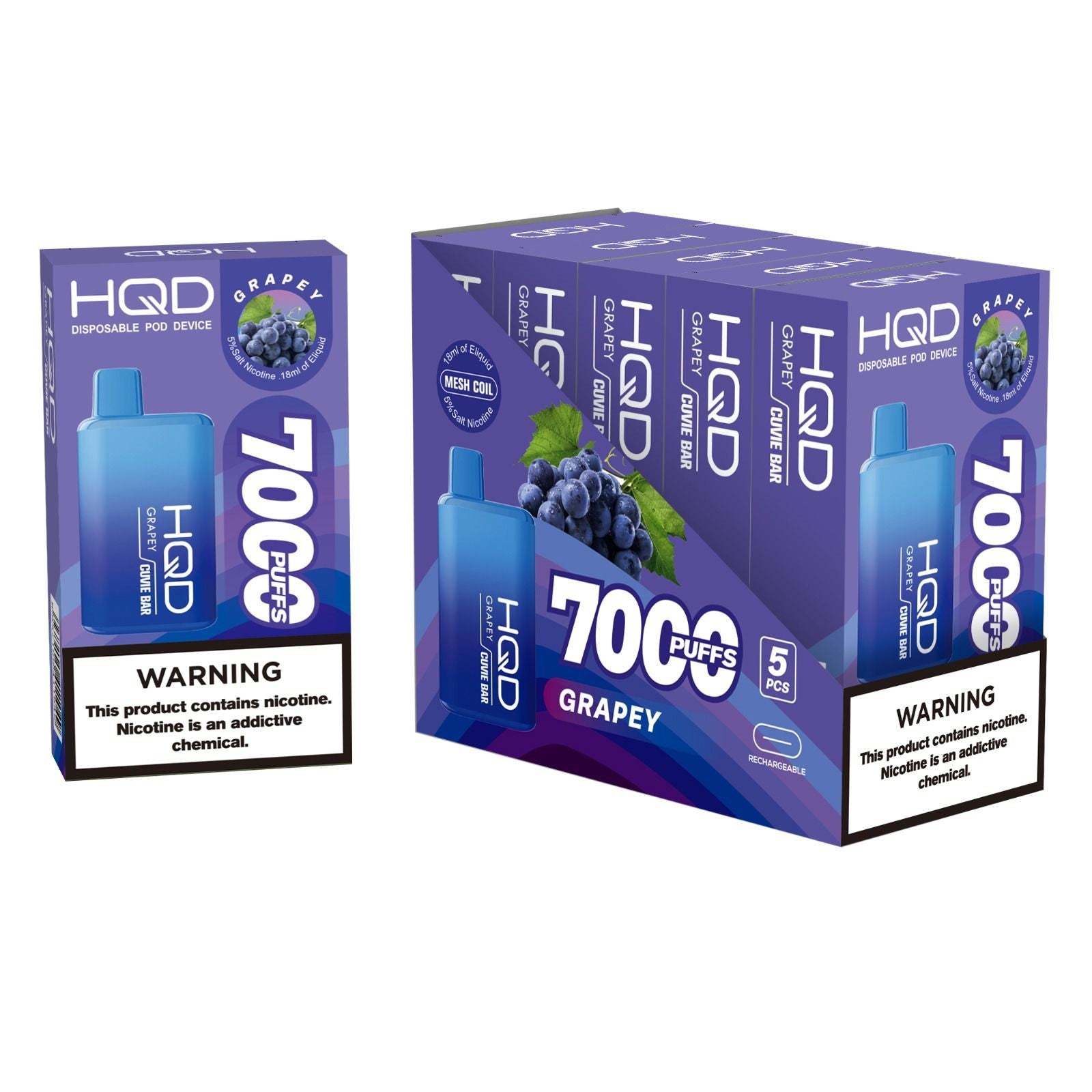 HQD Cuvie Bar Disposable Vape Device - 6PCS - Shop Shefa
