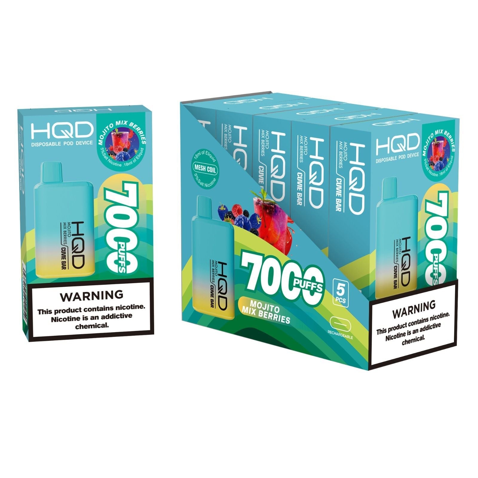 HQD Cuvie Bar Disposable Vape Device - 6PCS - Shop Shefa