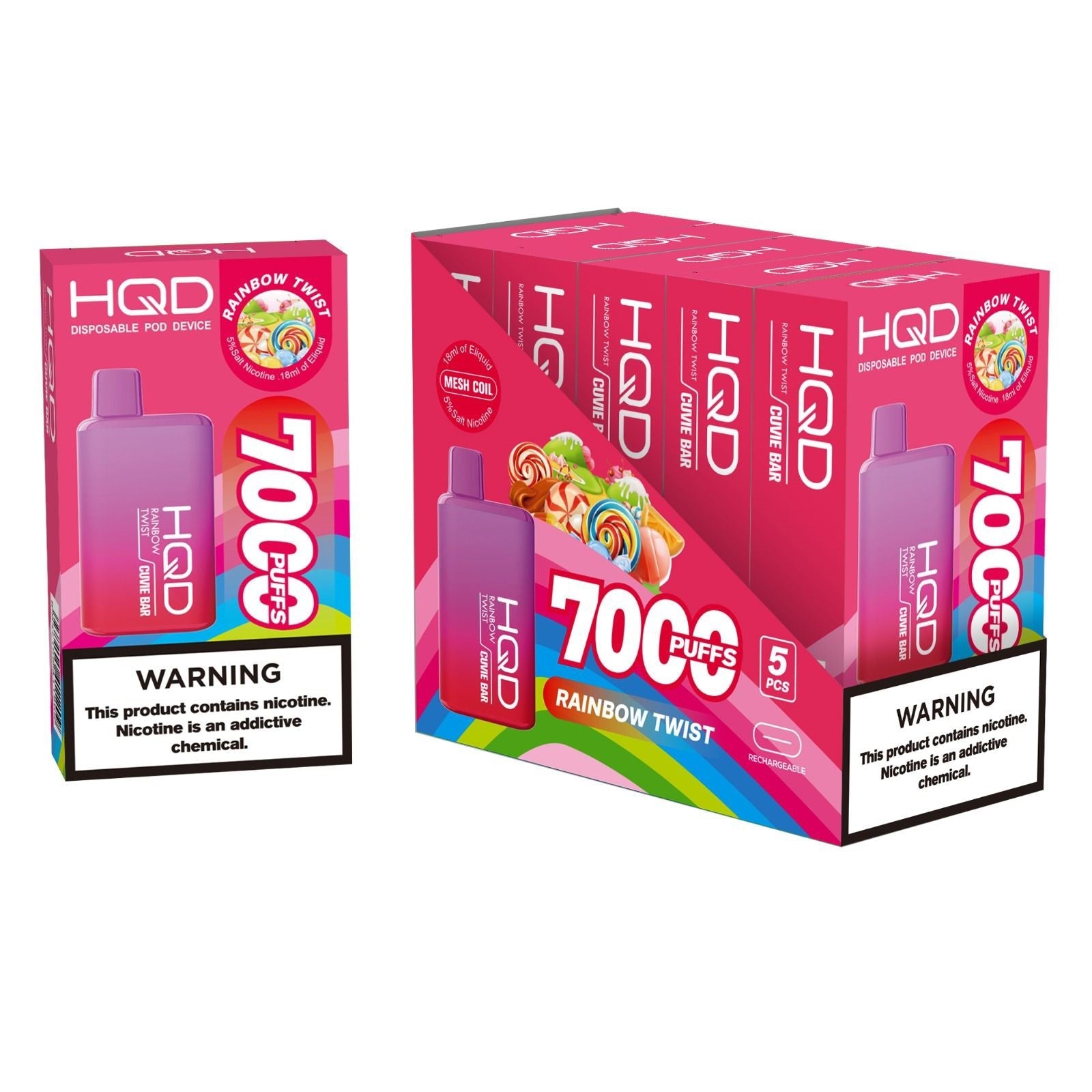 HQD Cuvie Bar Disposable Vape Device - 6PCS - Shop Shefa