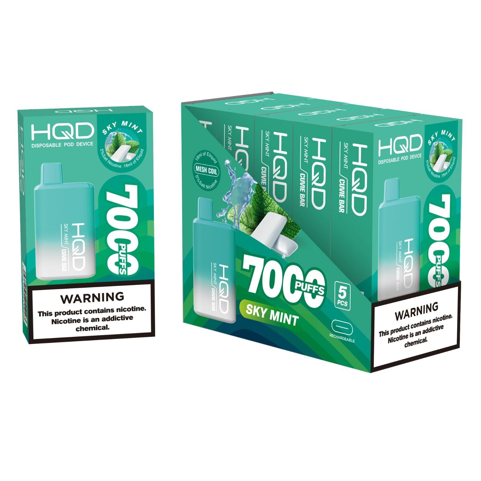 HQD Cuvie Bar Disposable Vape Device - 6PCS - Shop Shefa